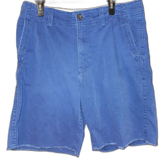 American Eagle Mens Blue Flat Front Shorts 34W | Casual Chino Summer Style - Picture 1 of 11